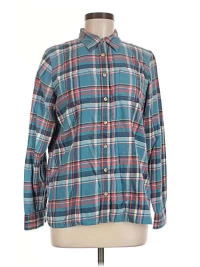 Pre-owned L.l.bean Long Sleeve Button Down Shirt In Teal