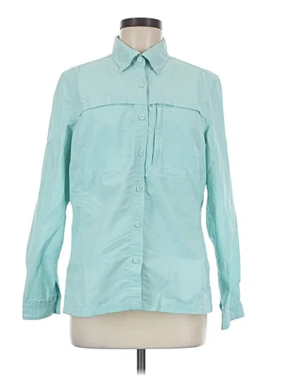 Pre-owned L.l.bean Long Sleeve Button Down Shirt In Teal