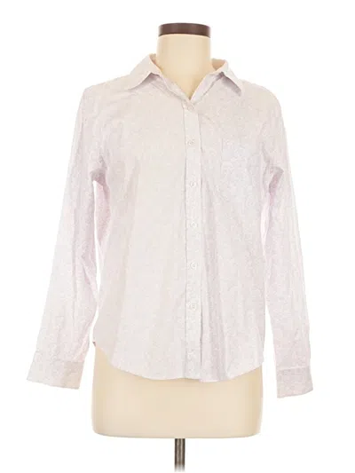 Pre-owned L.l.bean Long Sleeve Button Down Shirt In White