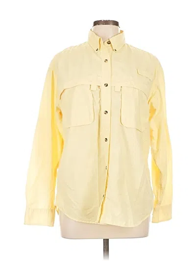 Pre-owned L.l.bean Long Sleeve Button Down Shirt In Yellow
