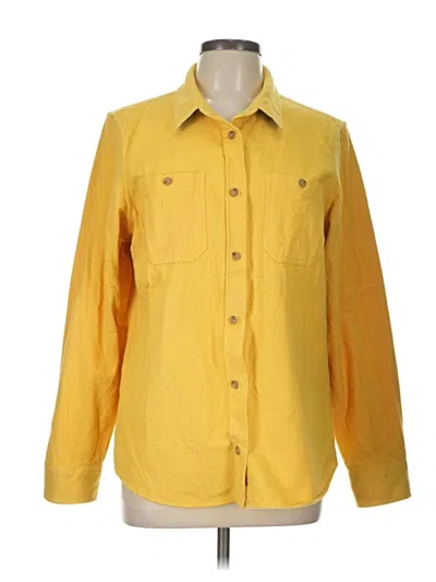 Pre-owned L.l.bean Long Sleeve Button Down Shirt In Yellow