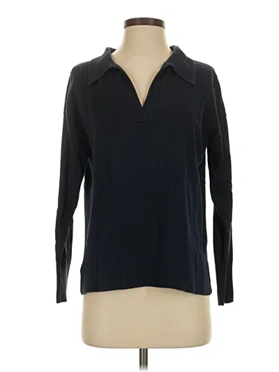 Pre-owned L.l.bean Long Sleeve Polo Shirt In Black