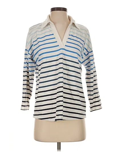 Pre-owned L.l.bean Long Sleeve Polo Shirt In Blue