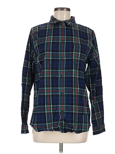 Pre-owned L.l.bean Long Sleeve Polo Shirt In Blue