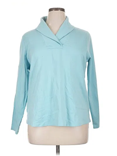 Pre-owned L.l.bean Long Sleeve Polo Shirt In Teal