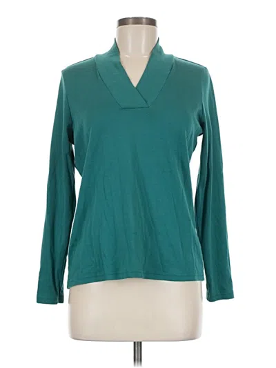 Pre-owned L.l.bean Long Sleeve Polo Shirt In Teal