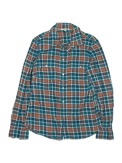 Pre-owned L.l.bean Kids' Long Sleeve Polo Shirt In Teal