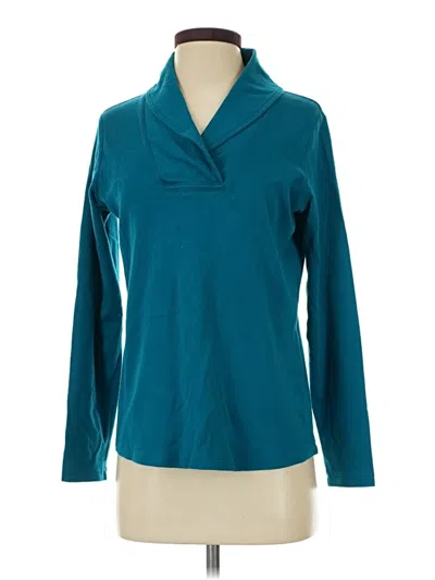 Pre-owned L.l.bean Long Sleeve Polo Shirt In Teal