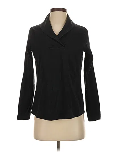 Pre-owned L.l.bean Long Sleeve Top Black Cowl Neck Tops