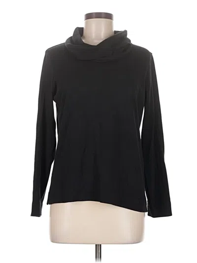 Pre-owned L.l.bean Long Sleeve Top Black Cowl Neck Tops