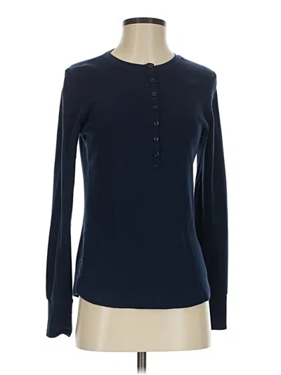 Pre-owned L.l.bean Long Sleeve Top Blue Crew Neck Tops