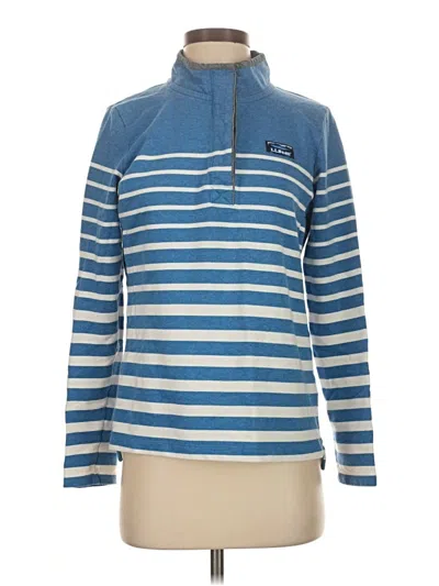 Pre-owned L.l.bean Long Sleeve Top Blue Turtleneck Tops