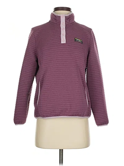 Pre-owned L.l.bean Long Sleeve Top Burgundy Turtleneck Tops