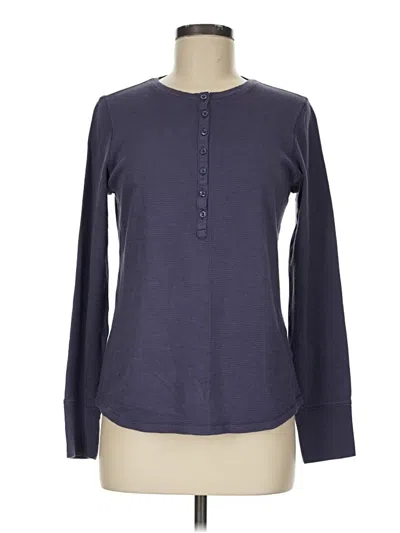 Pre-owned L.l.bean Long Sleeve Top Gray Crew Neck Tops