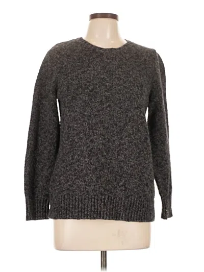 Pre-owned L.l.bean Long Sleeve Top Gray Crew Neck Tops