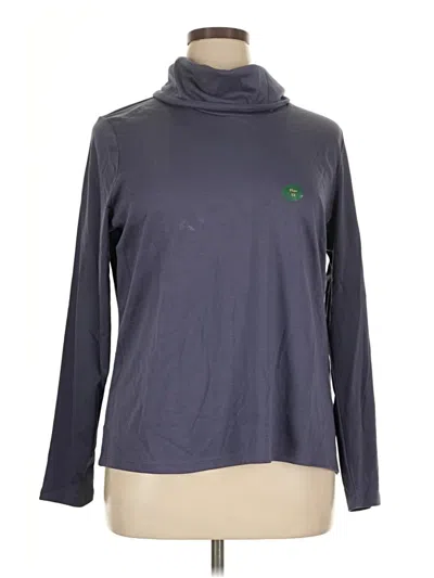 Pre-owned L.l.bean Long Sleeve Top Gray Turtleneck Tops