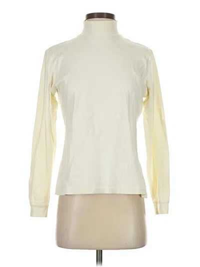 Pre-owned L.l.bean Long Sleeve Top Ivory Turtleneck Tops