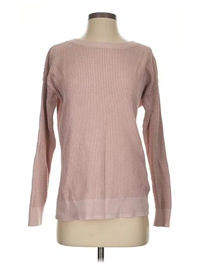 Pre-owned L.l.bean Long Sleeve Top Pink Crew Neck Tops