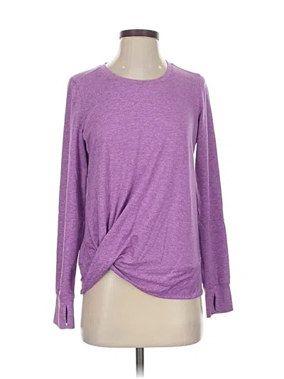 Pre-owned L.l.bean Long Sleeve Top Purple Crew Neck Tops