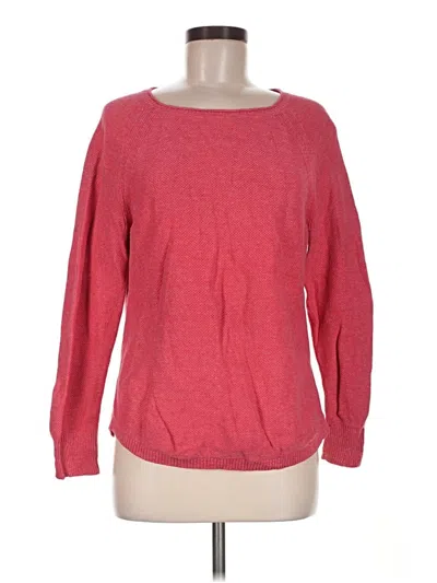 Pre-owned L.l.bean Long Sleeve Top Red Boatneck Tops