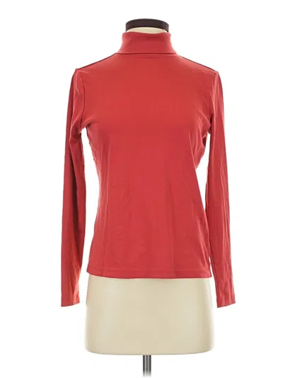 Pre-owned L.l.bean Long Sleeve Top Red Turtleneck Tops