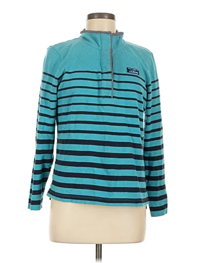 Pre-owned L.l.bean Long Sleeve Top Teal Turtleneck Tops