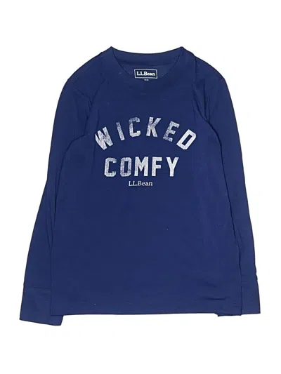 Pre-owned L.l.bean Kids' Long Sleeve T-shirt In Blue