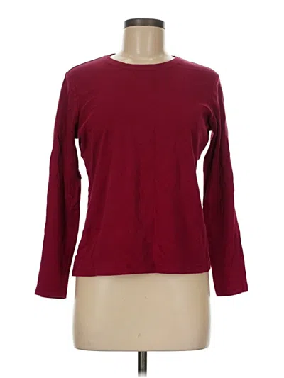 Pre-owned L.l.bean Long Sleeve T-shirt In Burgundy