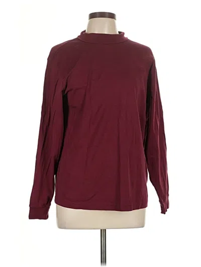 Pre-owned L.l.bean Long Sleeve T-shirt In Burgundy