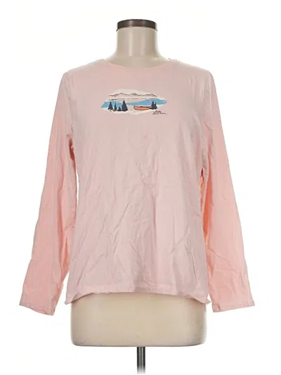 Pre-owned L.l.bean Long Sleeve T-shirt In Pink