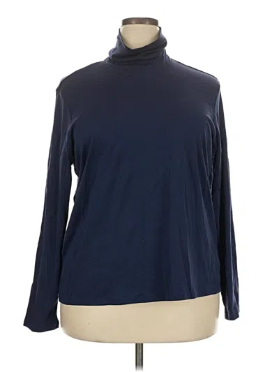 Pre-owned L.l.bean Long Sleeve Turtleneck In Blue