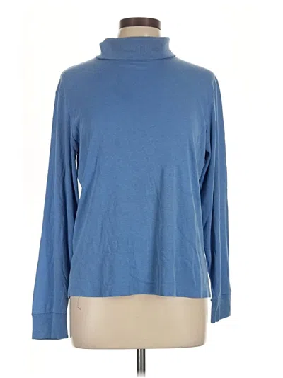 Pre-owned L.l.bean Long Sleeve Turtleneck In Blue