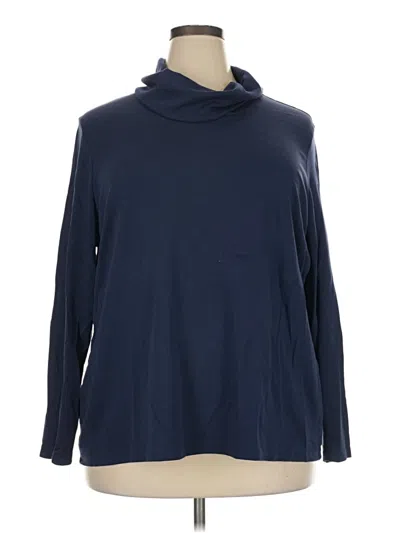 Pre-owned L.l.bean Long Sleeve Turtleneck In Blue