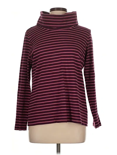 Pre-owned L.l.bean Long Sleeve Turtleneck In Burgundy
