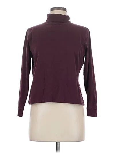 Pre-owned L.l.bean Long Sleeve Turtleneck In Burgundy