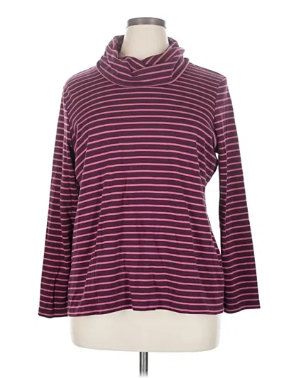 Pre-owned L.l.bean Long Sleeve Turtleneck In Burgundy