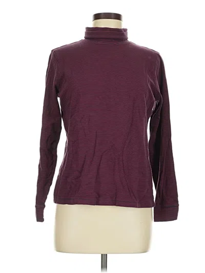 Pre-owned L.l.bean Long Sleeve Turtleneck In Burgundy
