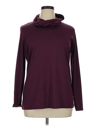Pre-owned L.l.bean Long Sleeve Turtleneck In Burgundy