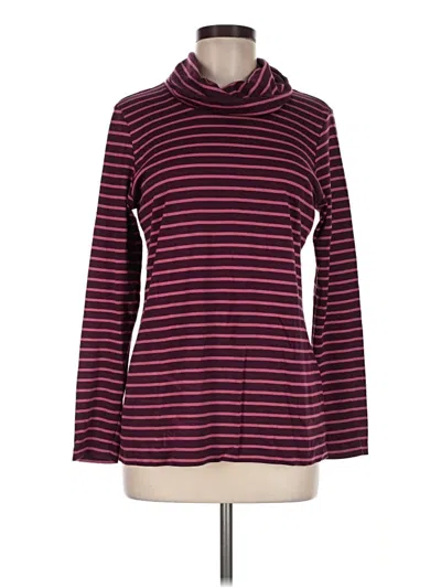 Pre-owned L.l.bean Long Sleeve Turtleneck In Burgundy