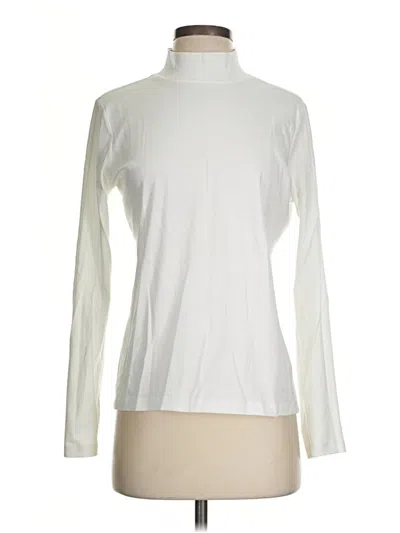 Pre-owned L.l.bean Long Sleeve Turtleneck In Ivory