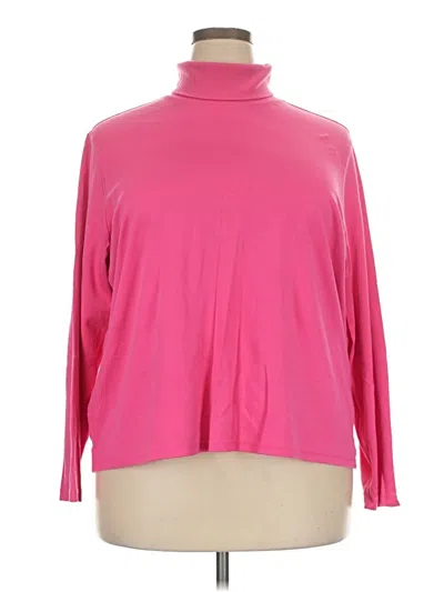 Pre-owned L.l.bean Long Sleeve Turtleneck In Pink