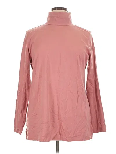 Pre-owned L.l.bean Long Sleeve Turtleneck In Pink