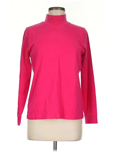 Pre-owned L.l.bean Long Sleeve Turtleneck In Pink