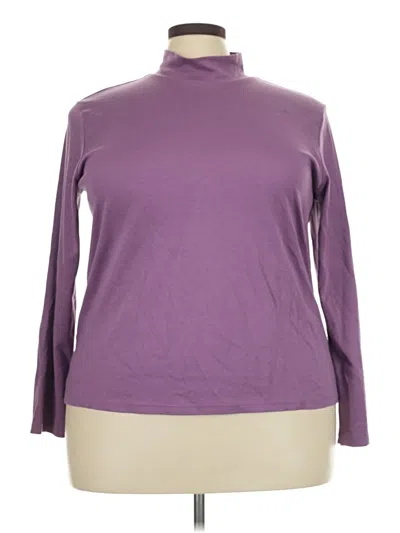 Pre-owned L.l.bean Long Sleeve Turtleneck In Purple