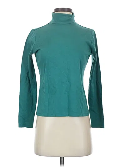 Pre-owned L.l.bean Long Sleeve Turtleneck In Teal