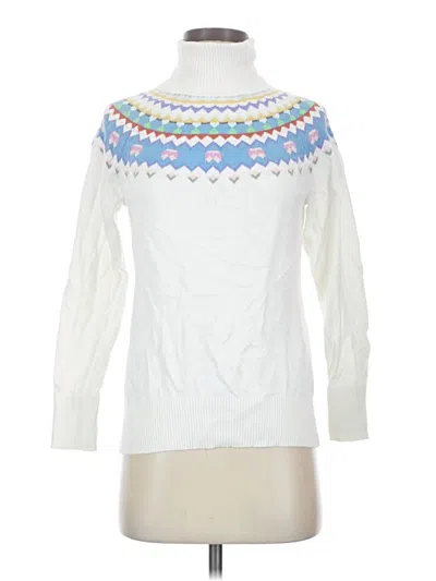 Pre-owned L.l.bean Long Sleeve Turtleneck In White