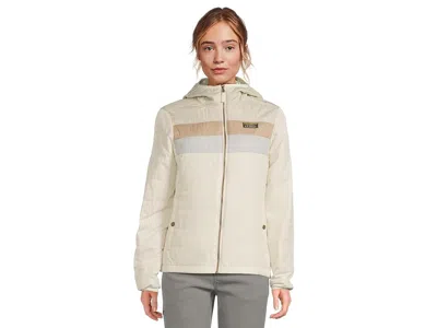 L.l.bean Mountain Classic Hooded Puffer Color Block In Neutral