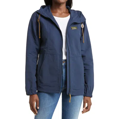 L.l.bean Mountain Classic Water Resistant Nylon Jacket In Blue