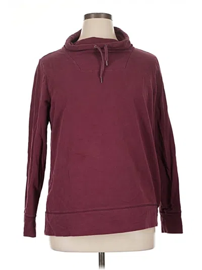 Pre-owned L.l.bean Pullover Hoodie In Burgundy