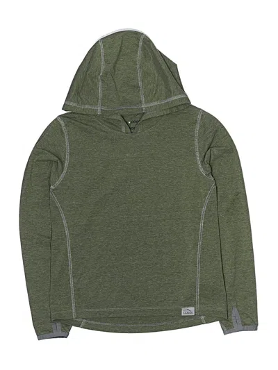 Pre-owned L.l.bean Kids' Pullover Hoodie In Green
